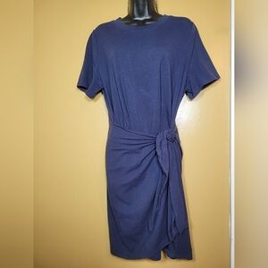 On 34th Faux Wrap Blue Dress Sz L